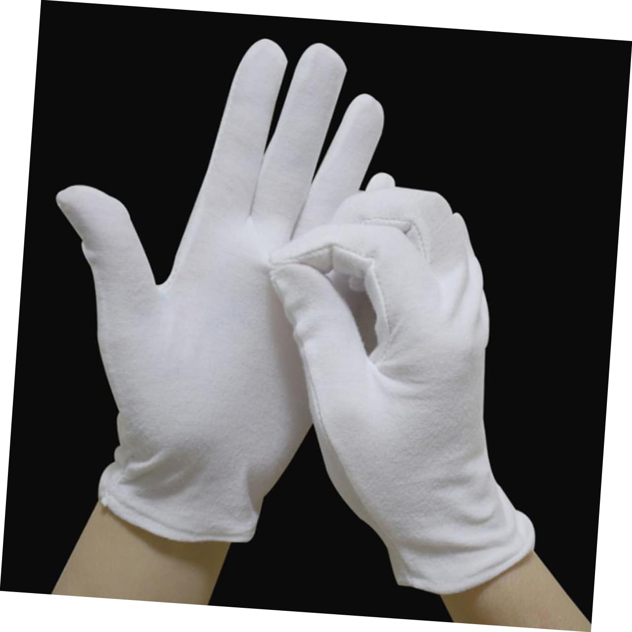 BELLIFFY 10 Pairs Industrial Gloves Moisturizing Gloves Working Gloves Protective Hand Gloves Spa Gloves Moisturizing Cotton Gloves Cotton for Cosmetic Gardening Glove Work Gloves White