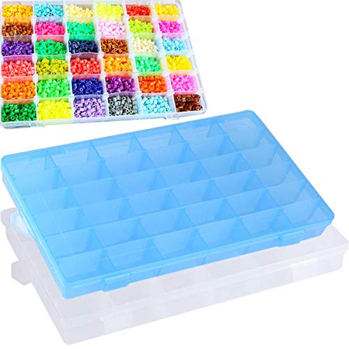 Liuer Opbergdoos, 2 stuks, kunststof, voor nagels, strass, parels, oorringen