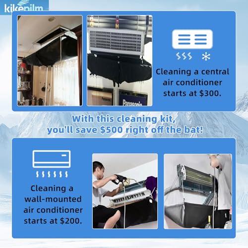 Full Set 20pcsmini Split Cleaning Kit,Mini Split Ac Unit Cleaning Bag