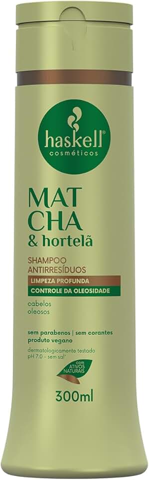 Haskell Shampoo Antirresíduos Matcha & Hortelã 300Ml