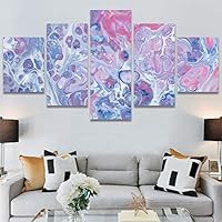 SIGNWIN 5 Panel Canvas Wall ArtAbstract Colorful Decorative ElementsModern Artwork for Home Decorations Ready to Hang - 60