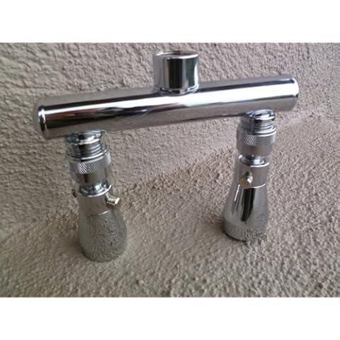 Dual Showerhead Bar with Jet Shower Heads - Chrome Cover