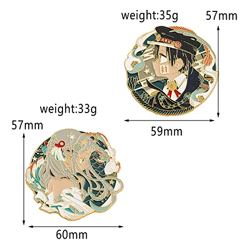 Image of Ealipoi Anime Tbhk Brooch Yashiro Nene Pins Hanako kun Brooches Metal Pendant Cosplay Gift for Women