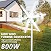 800W Wind Turbine Generator Kit, 12V 24V Vertical Winds Power Generator, 6-Blade Wind Energy Turbine System, Electromagnetic Electricity Generator for Renewable Power Supply, Home Farm RV Boat White