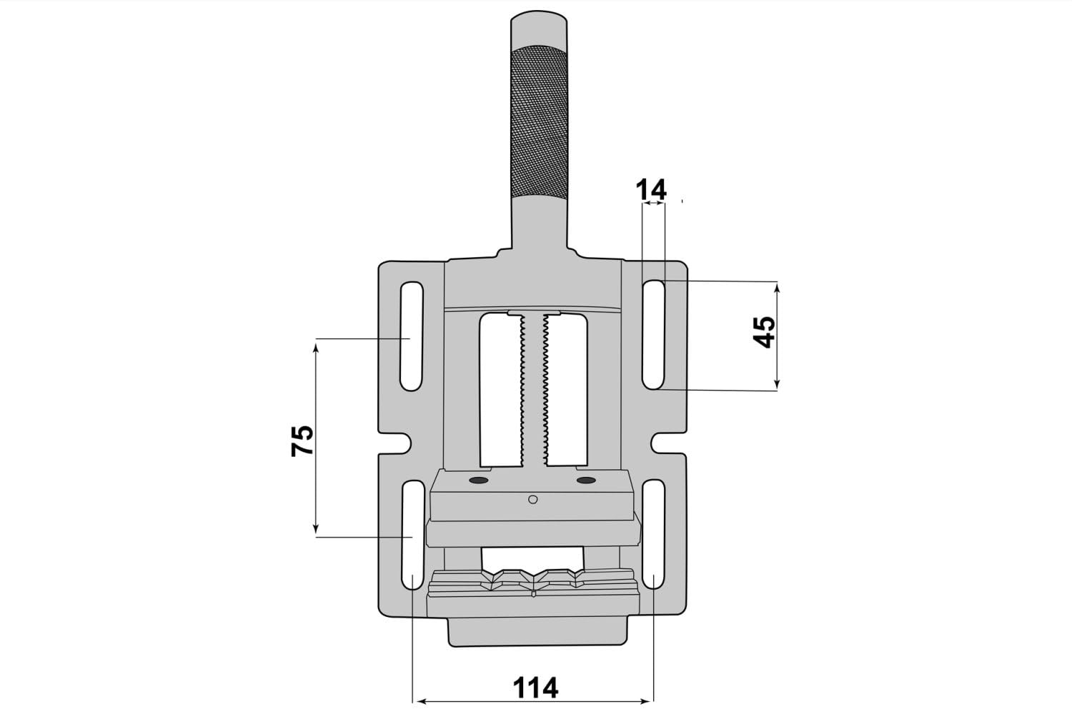PAULIMOT Bohrmaschinen-Schraubstock 80 mm Backenbreite