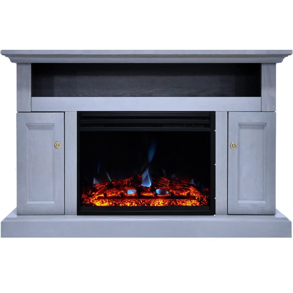 Kingsford Electric Fireplace Heater with Deep Log Display, Multi-Color  Flames, and 47-in. Entertainment Stand in Slate Blue : Amazon.ca: Tools u0026  Home Improvement