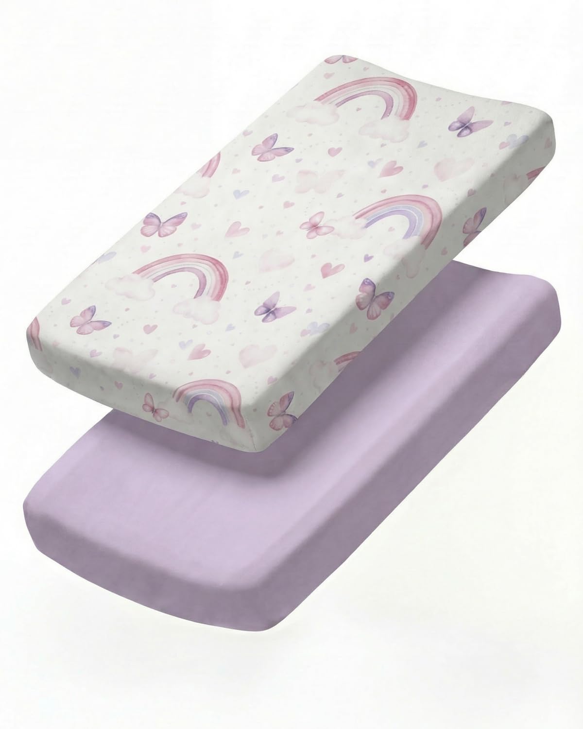 Changing Pad Cover - Pack of 2 Diaper Change Sheets - 32x16in, Flutter