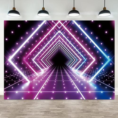 Toile de fond néon rétro pour masquer un mur terne lors d'un anniversaire thématique y2k