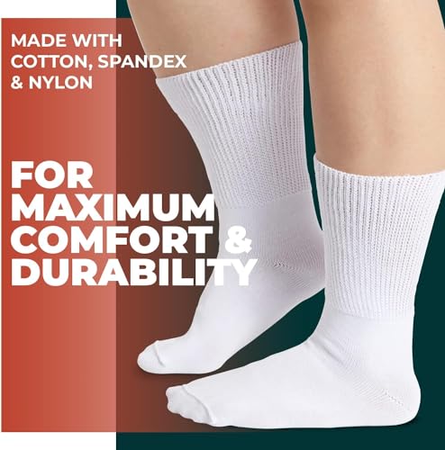 FORTIVO Extra Wide Socks for Swollen Feet - Bariatric & Diabetic Socks for Men & Women2