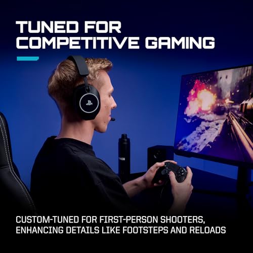 Image of RIG R5 Spear PRO HS Wired Gaming Headset Officially Licensed PlayStation | PS5, PS4, PC - 40mm Graphene Drivers, Tempest 3D Audio, Flip-to-Mute Mic, Memory Foam Cushions - Universal 3.5mm -Black