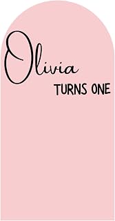 Custom Vinyl Decal for Arch, Backdrop, Acrylic, Wall, Mirror – Personalized Name and Age Wall Decal, Party Decor DIY Sticker for Balloon Arch, Event Sign Decoration