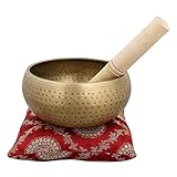 La artesanía de sonido superior le da al cuenco unos tonos increíblemente claros y agradables. Peso: 850 gramos
