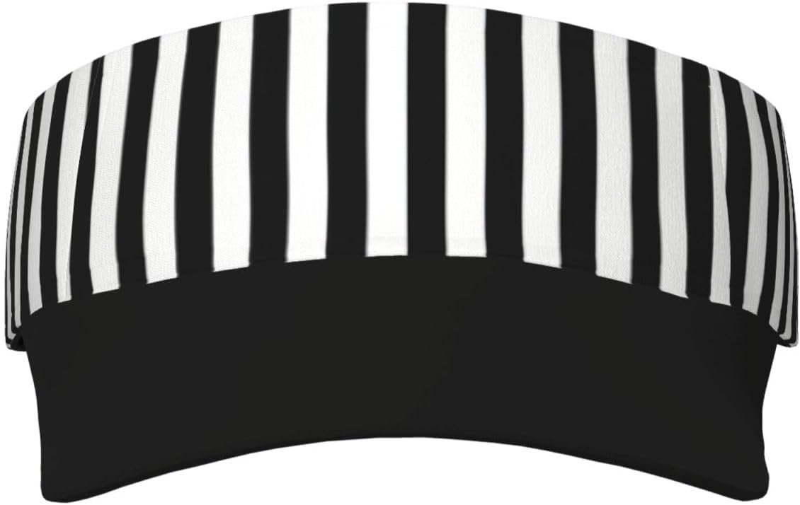 Print Sports Sun Visor Hats Adjustable Adult Sunscreen Visor Cap for Men Women. Black