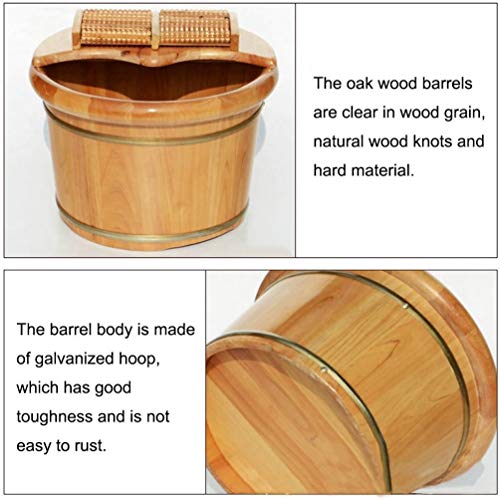 Cubeta de madera para spa de pies con masaje miniatura 3