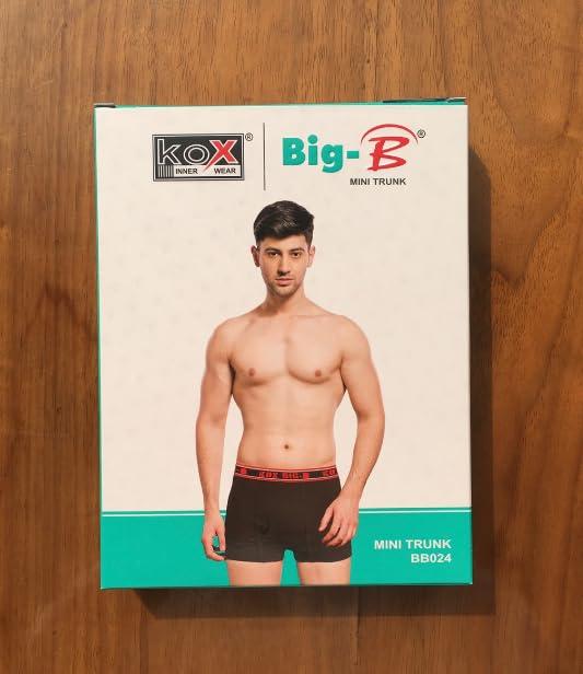 Image of KOX-Big-B Plain Mini Trunk Cotton Trunk Non Itch Sweat Proof Underwearfor Men