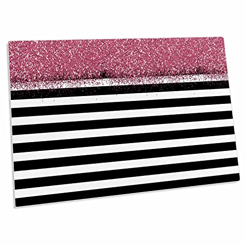 Pad para escritorio 3dRose rayas y brillo falso 23x16 pulg