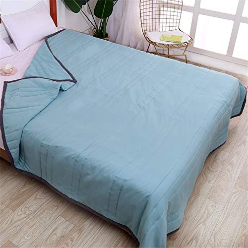 Fansu Colcha Acolchada Fina Suave Cubrecama Rellenos Finos Toda Temporada Edredón Reversible Estampada Colchas Bouti Cama 90/135/150, Manta para Sofa (Verde,140x200cm)