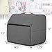 LUXJA Serger Cover with Storage Pockets for Most Standard Overlock Machines (Compatible with Singer and Brother), Gray