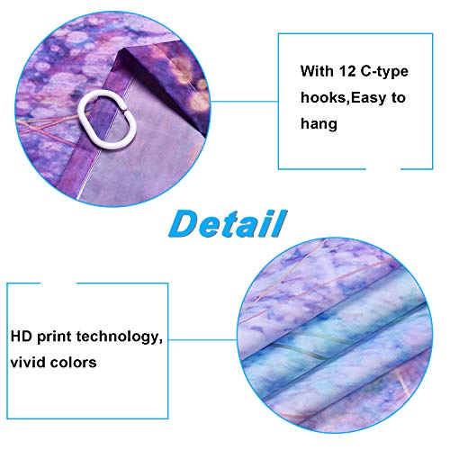 Krelymics 4 Piece Colorful Flower Shower Curtain Set With Non-Slip Rug, Toilet Lid Cover, Bath Mat And 12 Hooks, Floral Lotus Waterproof Shower Curtain Set For Bathroom #TOP4