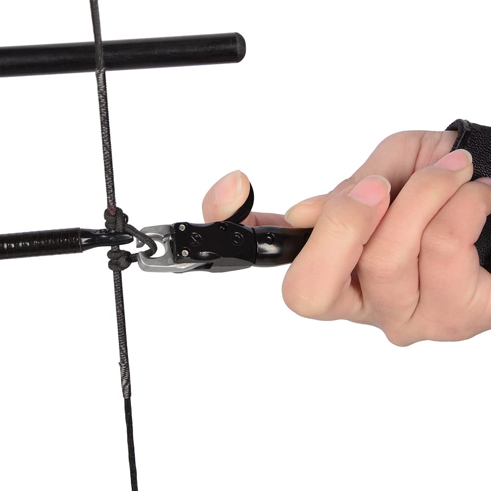 SHARROW Tiro con L'Arco Arco di Rilascio Aiuti Arco Compound Rilascio Pollice Grilletto Pinza Sgancio da Polso Cinturino Regolabile Sgancio Rapido per Arco Compound Tiro al Bersaglio