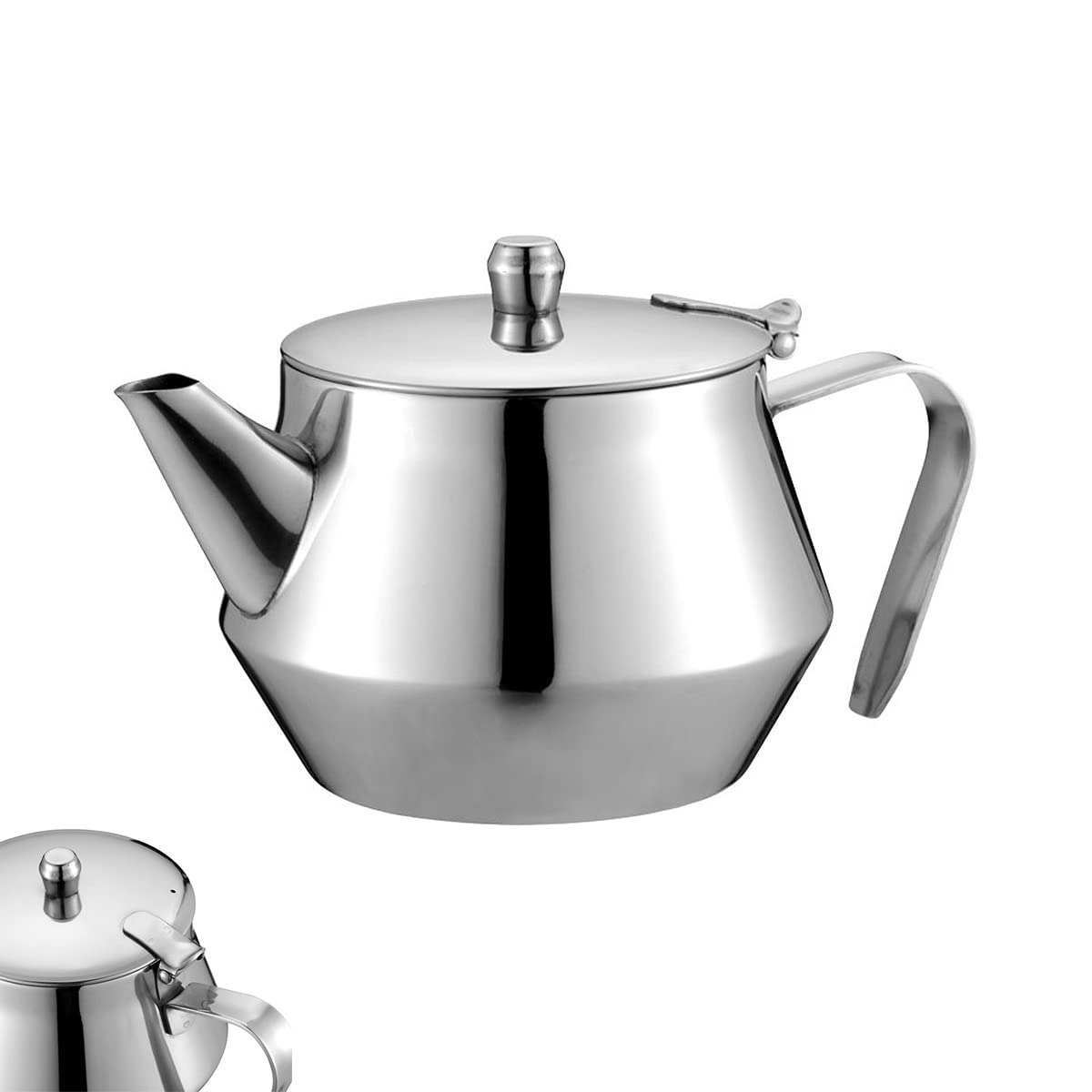900 ml Stainless Steel Espresso Jug with Cover, Milk Pichet, Teapot, Milk Frothers, Coffee Maker Carafes, Kettle for Milk Making, Espresso, Tea, Cappuccino and Coffee Latte (912)