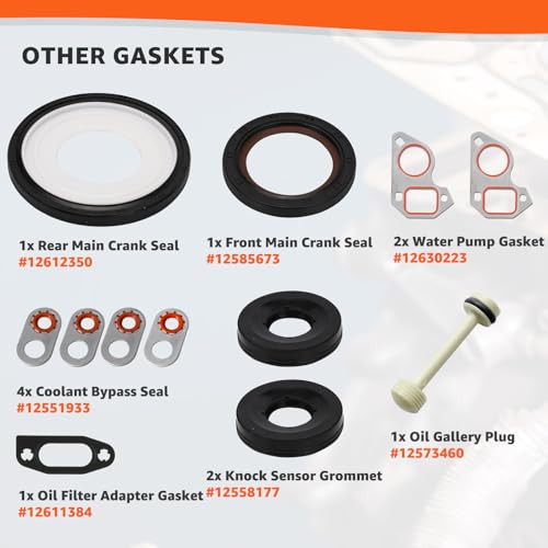 Image of LS 5.3 Gasket Set & MLS Head Gaskets Fits 4.8L 5.3L 5.7L LS1 LS6 LM7 L59 LR4 Gen 3 V8 Engines Compatible with Chevy GMC Cadillac Buick Models Replace# 12589226 12558178 12612350