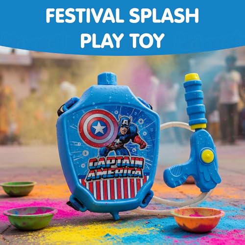 Image of Holi Pichkari High Pressure Water Gun with Backpack Tank | Leak-Proof Back Holding Water Blaster for Kids | Large Capacity Tank | Holi & Summer Outdoor Toy for Boys & Girls (Blue)