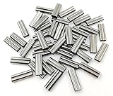 JSHANMEI Double Barrel Crimp Sleeves Black Color Strong Brass Copper Tube Connector Fishing Wire...