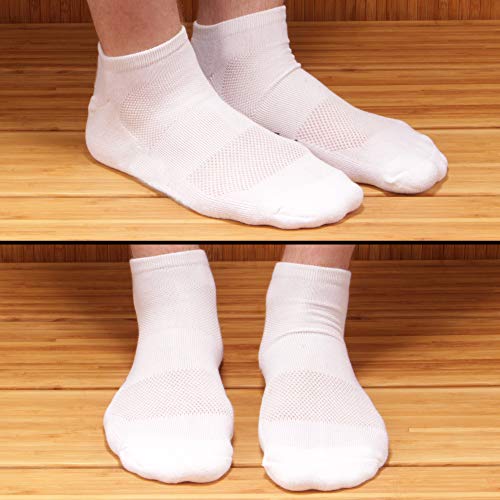 Image of BambooMN Men and Women's Rayon from Bamboo Low Cut Ankle Socks for Sports, Work and Everyday Wear - 4 Pairs - Unisex Sizing