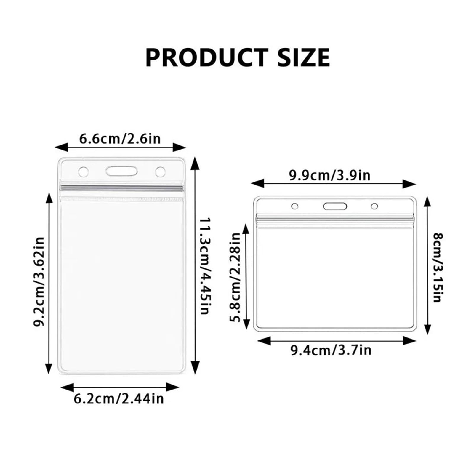 Lot de 15 cordons verticaux pour tour de cou avec porte-cartes en plastique transparent