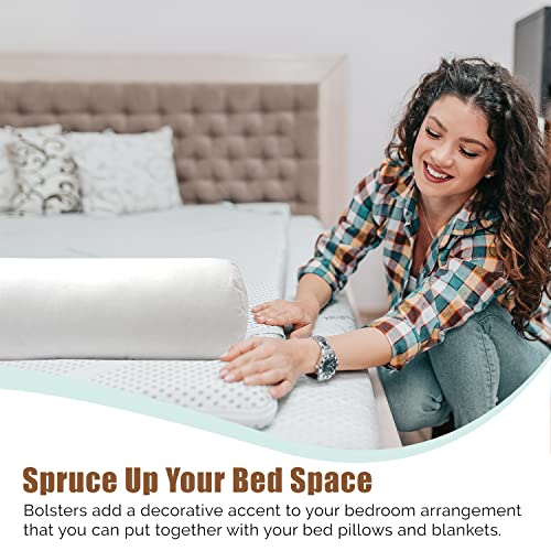 Pillowflex Bolster Pillow (10x26) - White Round Soft Roll Pillow with Plush Polyester Filling, Comes in a Poly-Cotton Shell, Odorless, Lint, and Dust-Free, No Lumps Stuffing for Pillows - Image 6