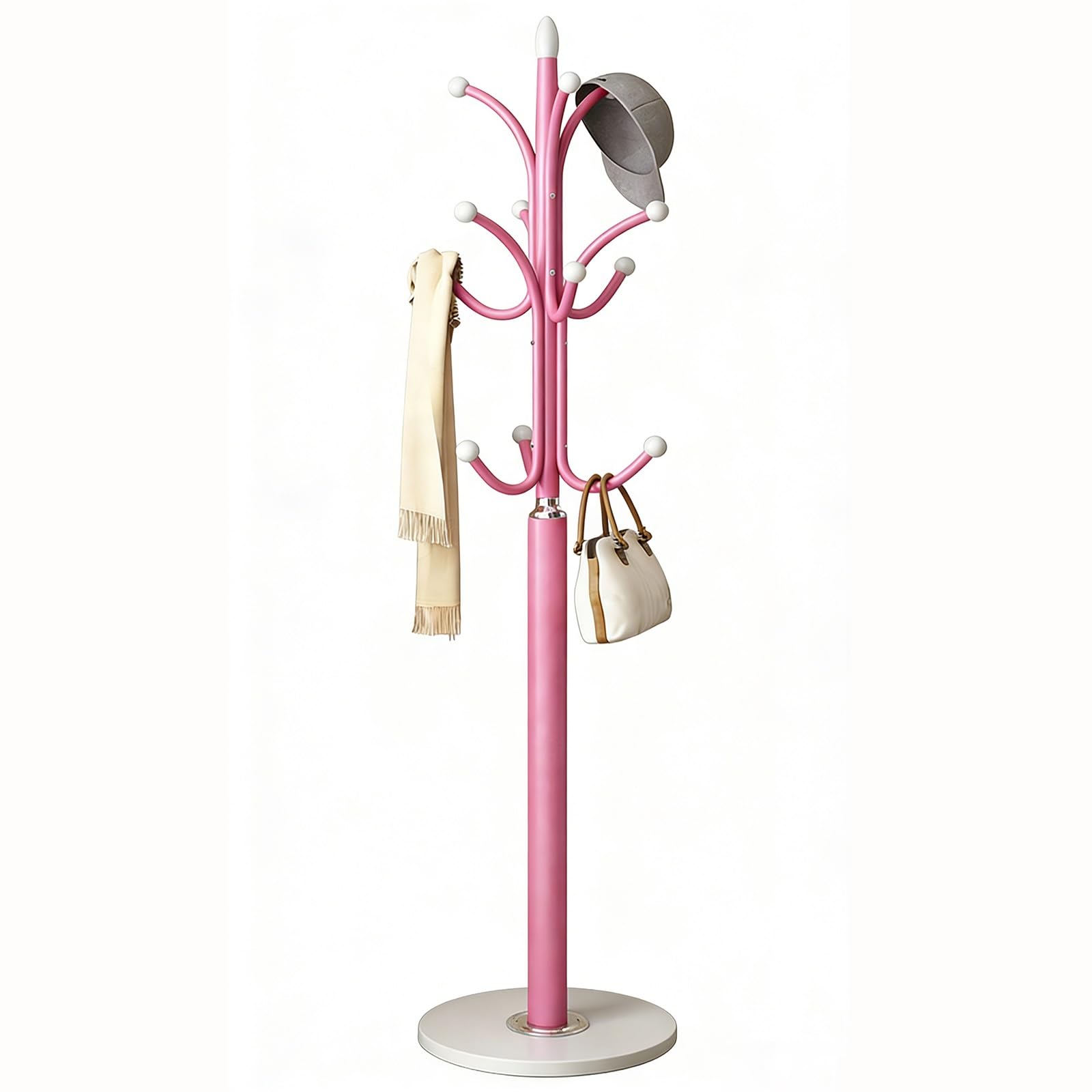 FGXHHS Freestanding Hall Tree Coat Rack - Mudroom Sto nizer with Round Base Metal for Entryway, Hallway, Corridor (, 13.7" x 69.6")