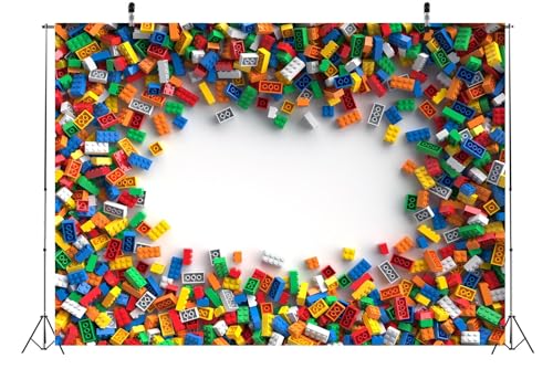 BELECO Fondo Fotográfico 6x4FT Bloques de Colores miniatura 4