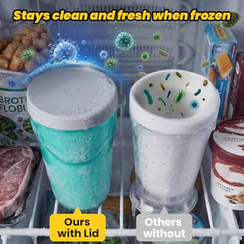 Image of Jumbo Slushie Maker Cup with Lid, DIY Slushy Cup, Slush and Shake Maker with Freezer Core for Quick Frozen Homemade Single-Serving Slushie, Fruit Smoothies