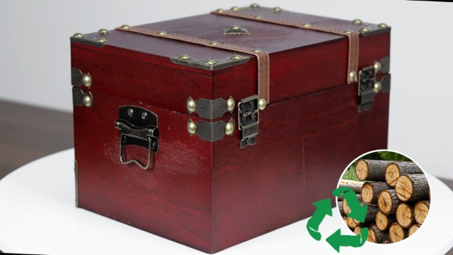 Scrigno del tesoro dei pirati. scatola dei tesori in legno con bordo