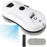 KEFIDEK Window Cleaner Robot with Ultrasonic 5600PA Auto Water Glass Cleaning Automatic Smart Robot Cleaner,Window Vacuum Cleaner with Control Windows/Tiles/Class Door Indoor Outdoor