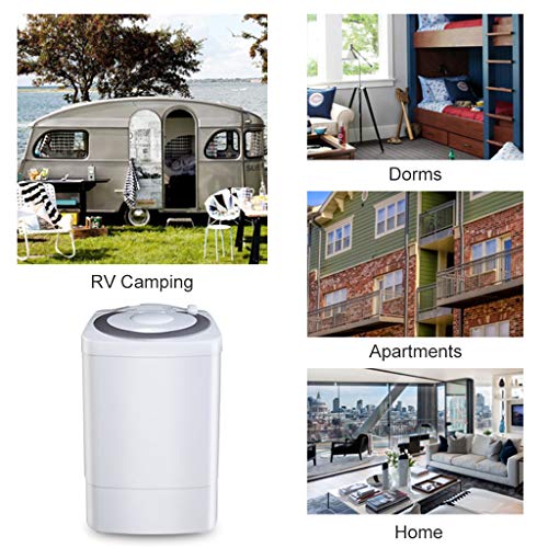 Dand Mini-wasmachine, campingwasmachine, compacte was- en centrifugeset, capaciteit van 7,0 kg, 300 W, geluidsarm, voor singles, studentenhuishouding, camper - Image 8