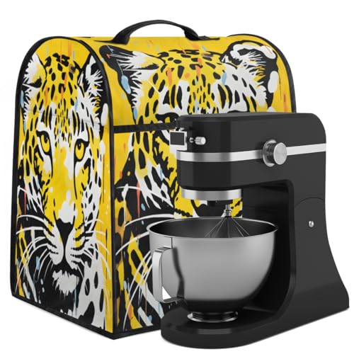 Coffee Maker Cover Abstract Animal Leopard Kitchen Appliance Covers Small Appliance Covers Blender Cover Juicer Cover Dust Covers for Kitchen Appliances with Top Handle and Pockets,Washable,C15