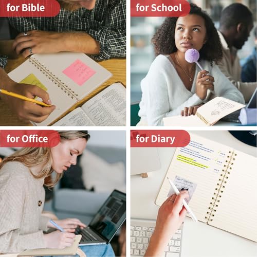 Image of Spiral Notebook-5.75 inch x 8.125 inch College Ruled Journal with Inner Pockets and 160 Pages,PU Leather Cover Business Journal, Twin-Wire Binding Notebook Perfect for Office & Home School Supplies Dark Red