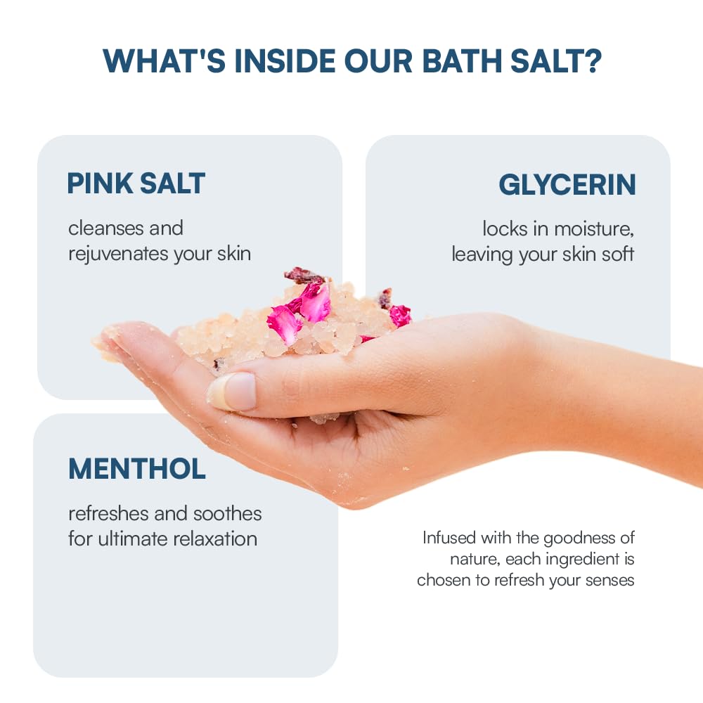 Bubble Me Spoil Yourself Bath Salt | Luxurious Aromatherapy | Soothes & Nourishes | Epsom & Pink Salt Blend | Hydrating Glycerin | Pure Essential Oils | - Image 6 thumbnail