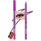 evpct Purple Eyeliner Pencils for Eyes, Grape Lavender Purple Colored Eye Liner Pencil Makeup Waterproof Smudge Proof, Colored Gel Waterline Eyeliner Liquid, Face Eye Paint Stick Halloween Makeup 05