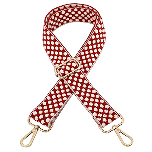 Image of Red Crossbody Straps for Purses Replacement Crossbody Wide Guitar Purse Strap for Handbags