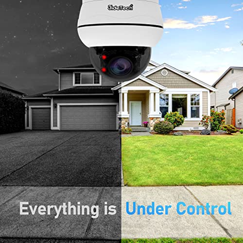 Jidetech Outdoor 4K Ptz Poe Camera, 8Mp Ip Dome Camera With 5X Optical Zoom, Ir Night Vision Human/Motion Detection, Built In 2-Way Audio #TOP3