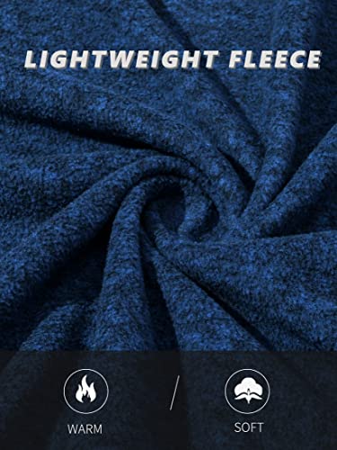 Tacvasen Fleece Jackets For Men Durable Comfy Long Sleeve Full Zip Coats With Pockets, Blue, L #TOP6