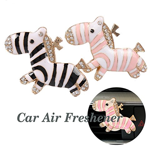 Binoster Cute Zebra Désodorisant Parfum de Voiture Grille d'aération Clip Décorations Mignon Meilleure Décoration de la Maison de Voiture Décoration Plusieurs Occasions