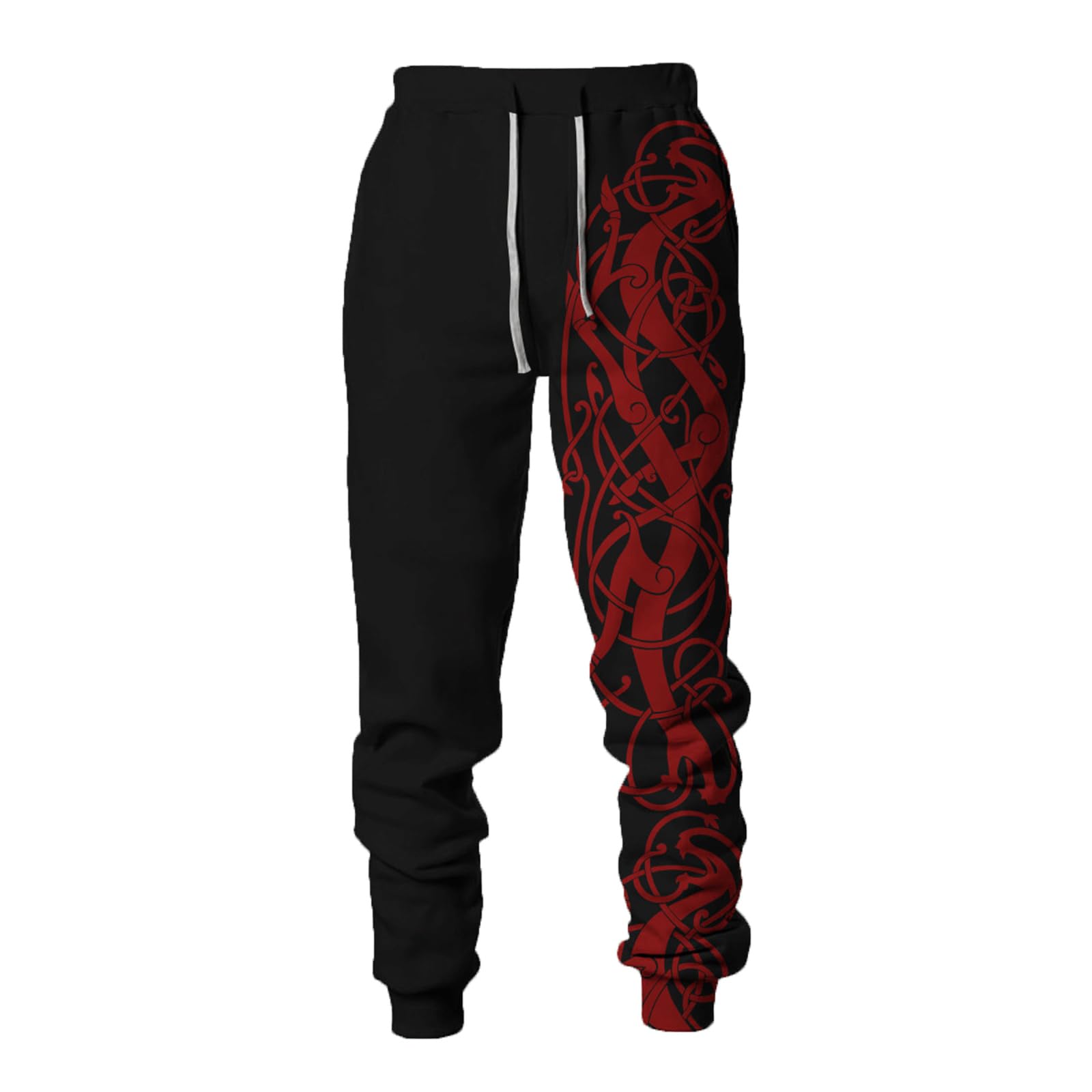 famesale Men's Viking Tattoo 3D Printed Joggers Pants Trousers Sport Pants Casual Drawstring Sweatpants with Pocket