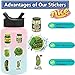 50Pcs Funny Pickle Stickers for Adults, Cartoon Cucumber Sticker Vinyl Waterproof Stickers for Water Bottle, Laptop, Phone, Skateboard, Scrapbook, Journal, Luggage, Party Supplies (Pickle)