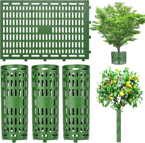 LZMDISU 3 Pack Tree Trunk Protectors Expandable Tree Guard Green