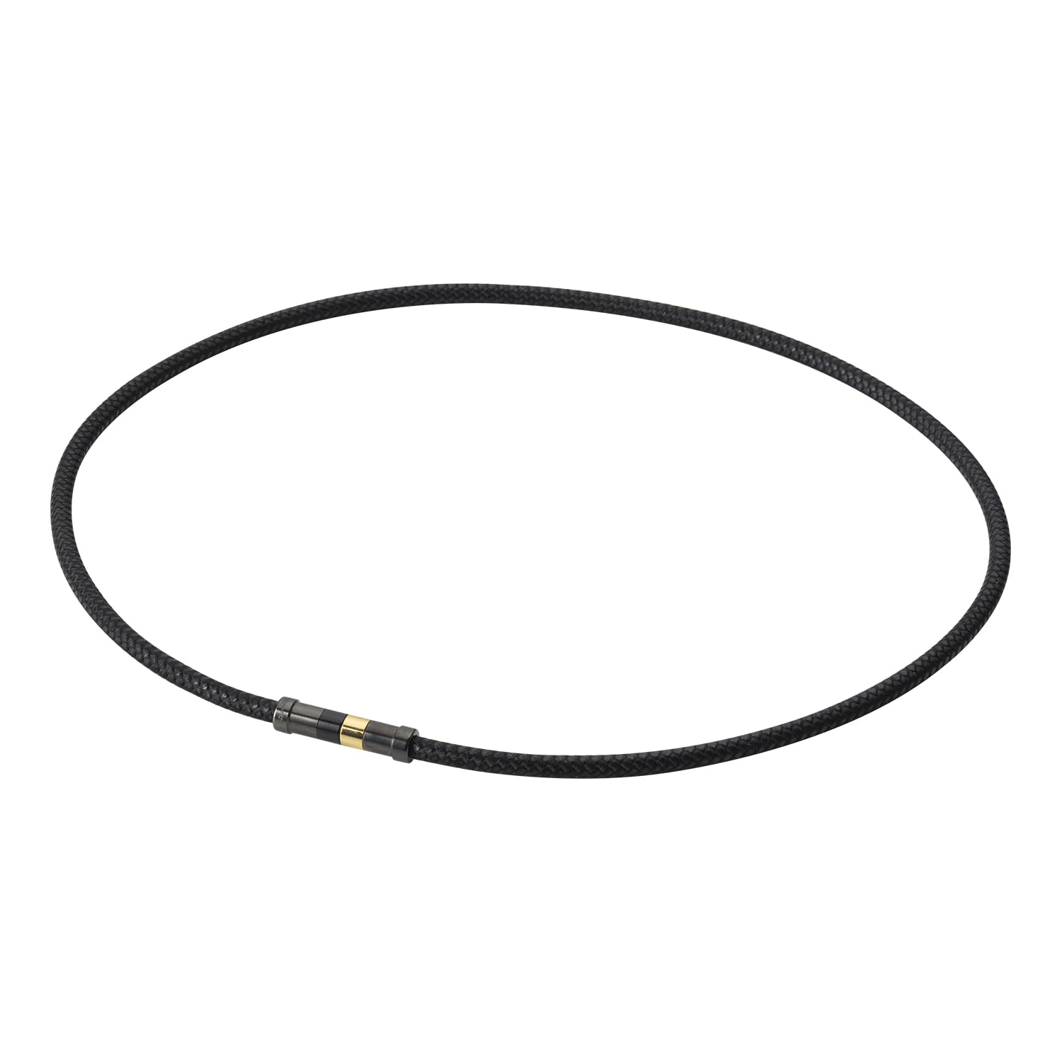 phiten(ファイテン) ネックレス RAKUWA磁気チタンネックレス レザースタイル ブラック/ブラック 50cm