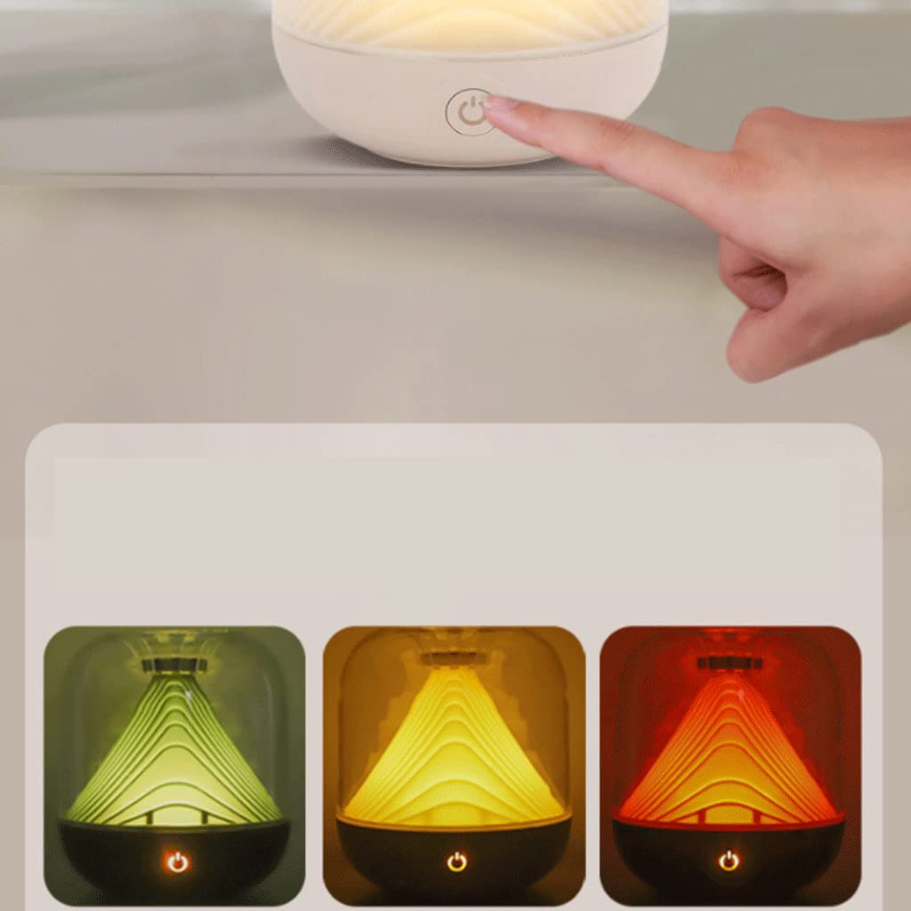 Amélioré Diffuseur d'huiles essentielles créatif Mignon, humidificateur Silencieux d'aide au Sommeil de 700 ML, Anti-brûlures à Sec Intelligent, veilleuse à atmosphère chaleureuse Relaxer